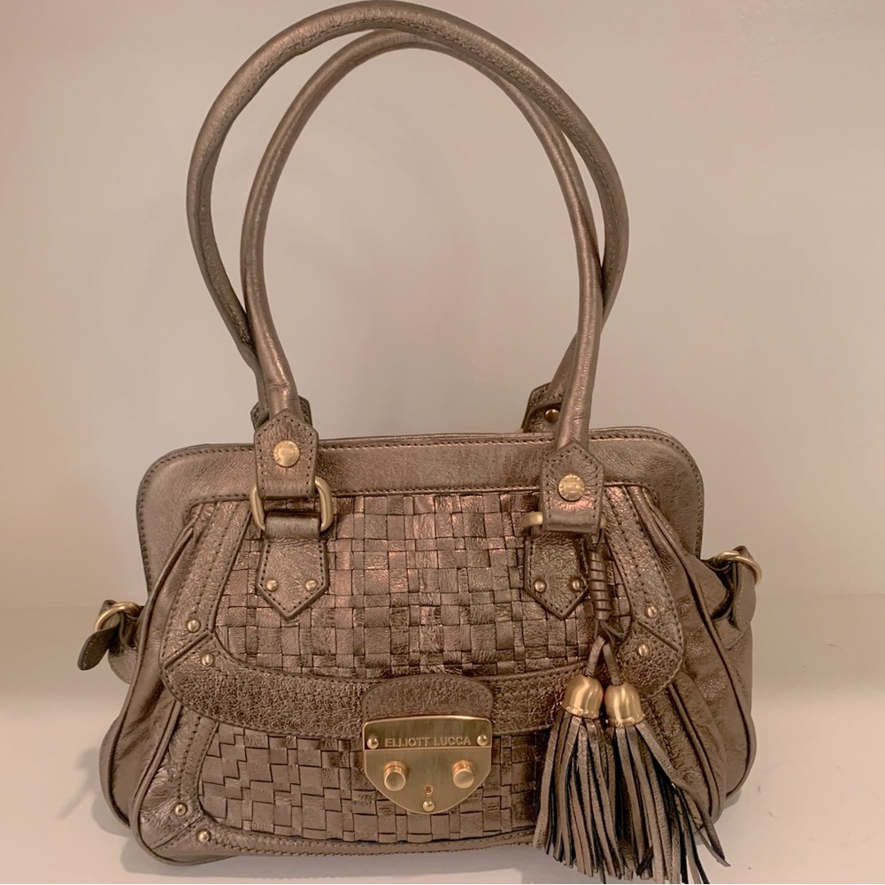 Elliott Lucca Bronze Metallic Woven Leather